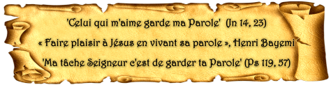 Vivre la parole de Dieu